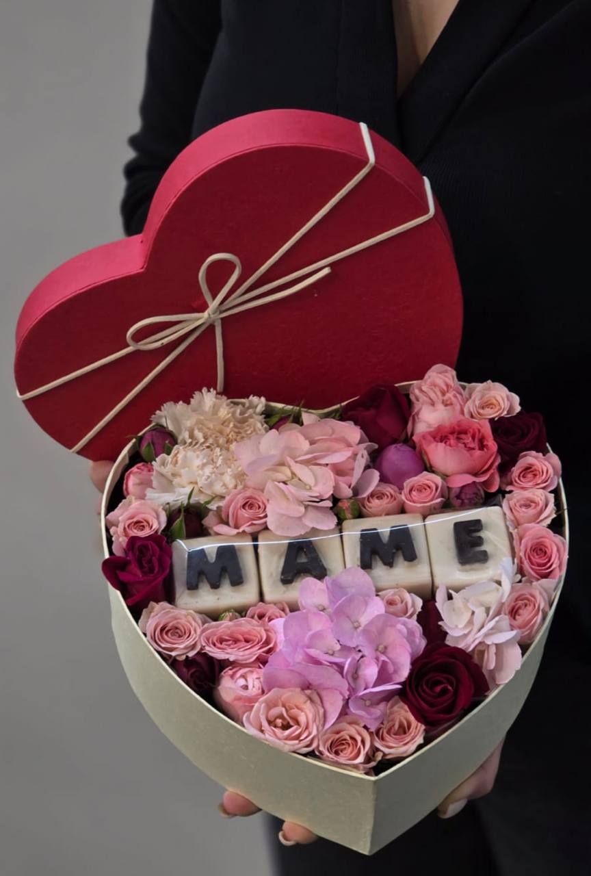 Коробочка в виде сердца для мамы!